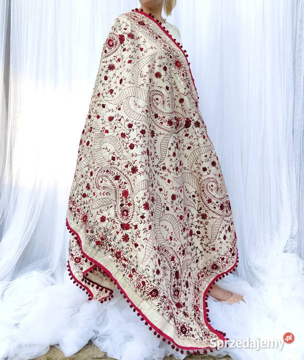 Orientalna chusta dupatta haftowana ręcznie Szczecin