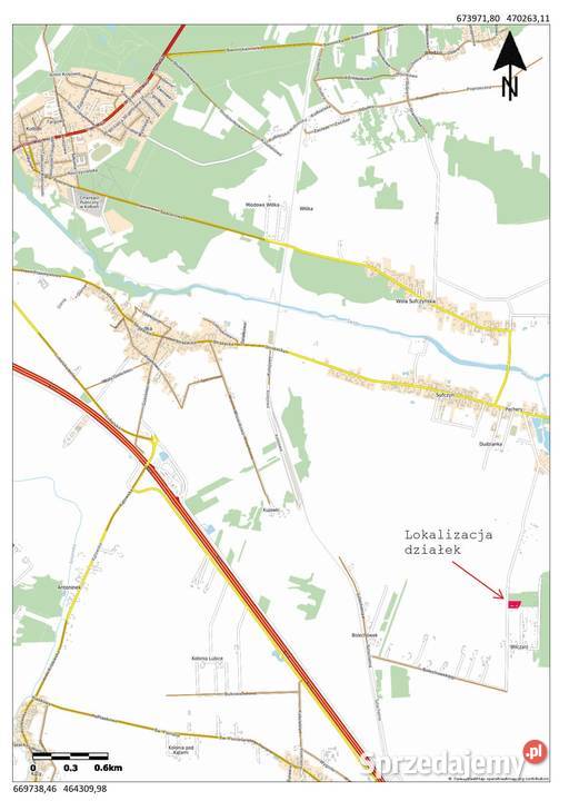 Działka budowlana lesie 1520 m prąd woda Sufczyn 1520m2 sprzedam