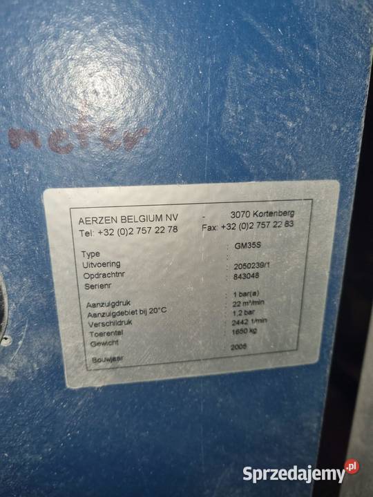 Sprzedam Dmuchawa śrubowa kompresor AERZEN GM35S Skawina