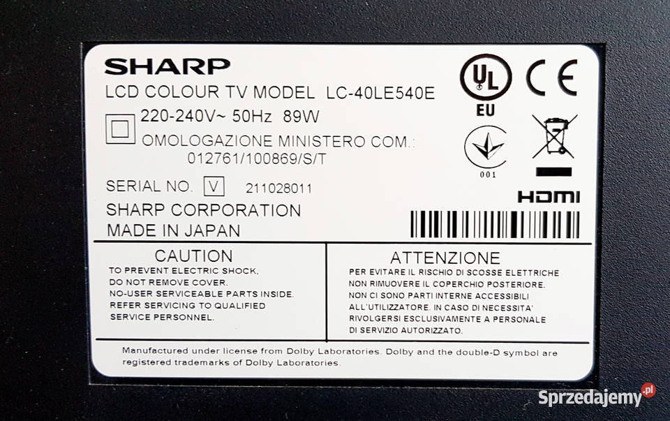 TV Sharp 40 LC40LE540E Full HD