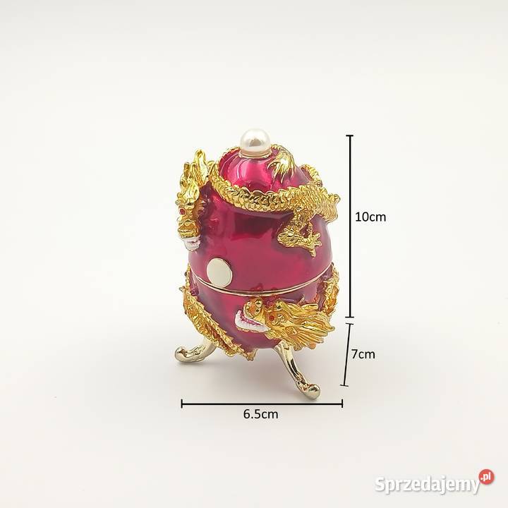 Jajko jajo faberge pojemniki szkatułka czerwone Szkatułki i pudełeczka Zawiercie