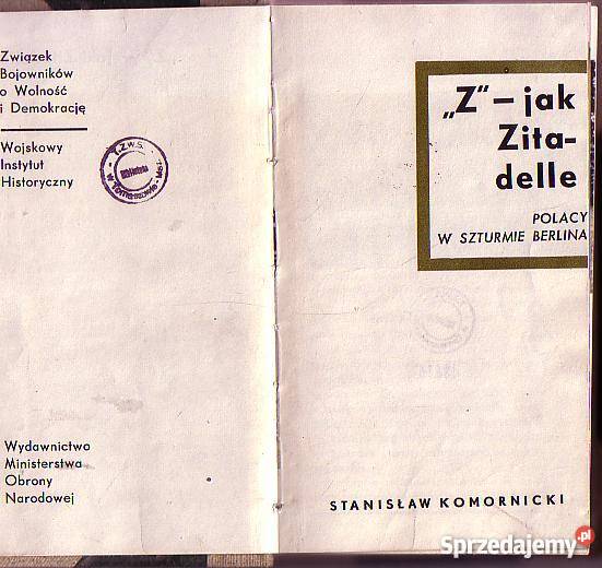 6796 Z ZITADELLE POLACY W SZTURMIE BERLINA STAN małopolskie Czyrna