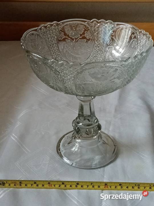 Przepiękna duża patera Ząbkowice medaliony Porcelana i szkło Gliwice