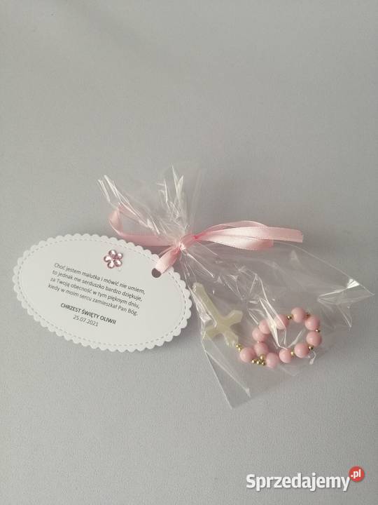 Podziękowanie Chrzest Różaniec Róż B2 Rękodzieło Poznań