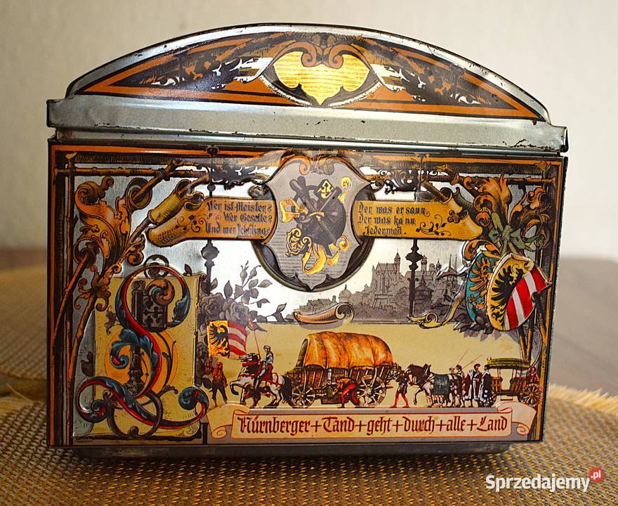 Metalowa puszka ozdobna z lat 80 90 tych kujawsko-pomorskie Chełmno