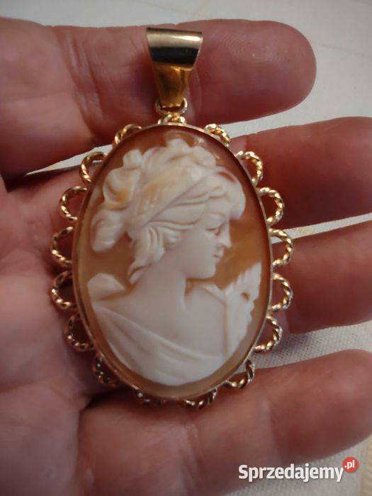 Piękna kamea wisior złoto 585 sprzedam