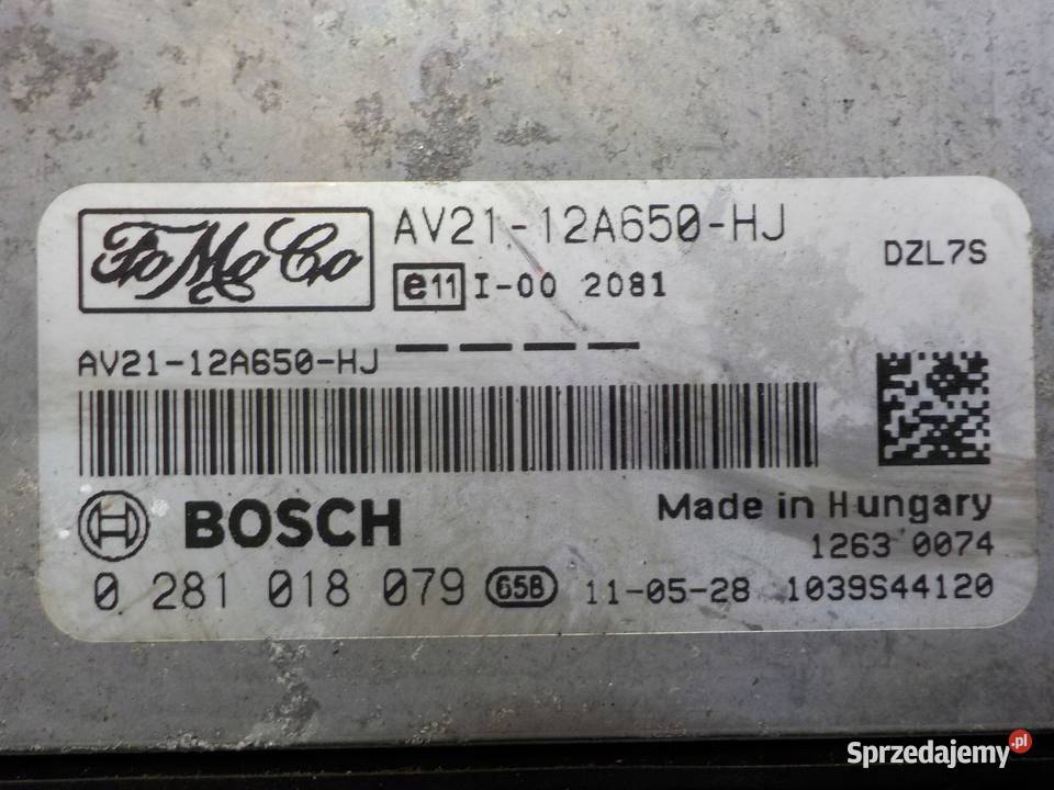 FORD FIESTA MK7 16 TDCI 11r sterownik komputer Czujniki i sterowniki
