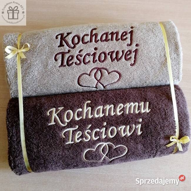 Prezent na DZIEŃ MATKI OJCA ręcznik z haftem Toruń
