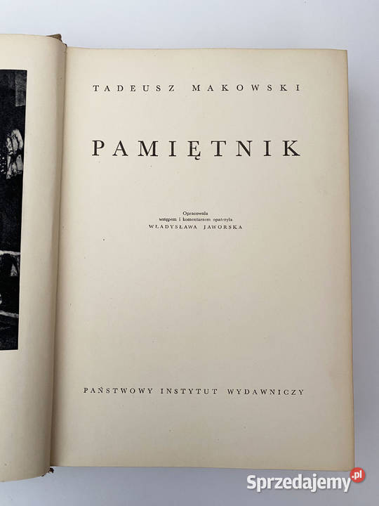 Tadeusz Makowski Pamiętnik Warszawa sprzedam