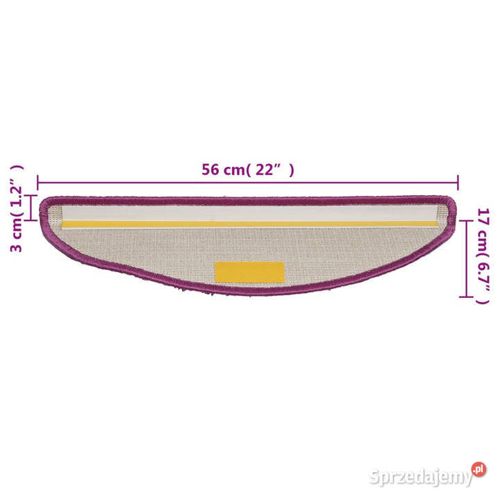 Nakładki na schody 10 56x17x3 fioletowe WM149793 Pozostałe Warszawa