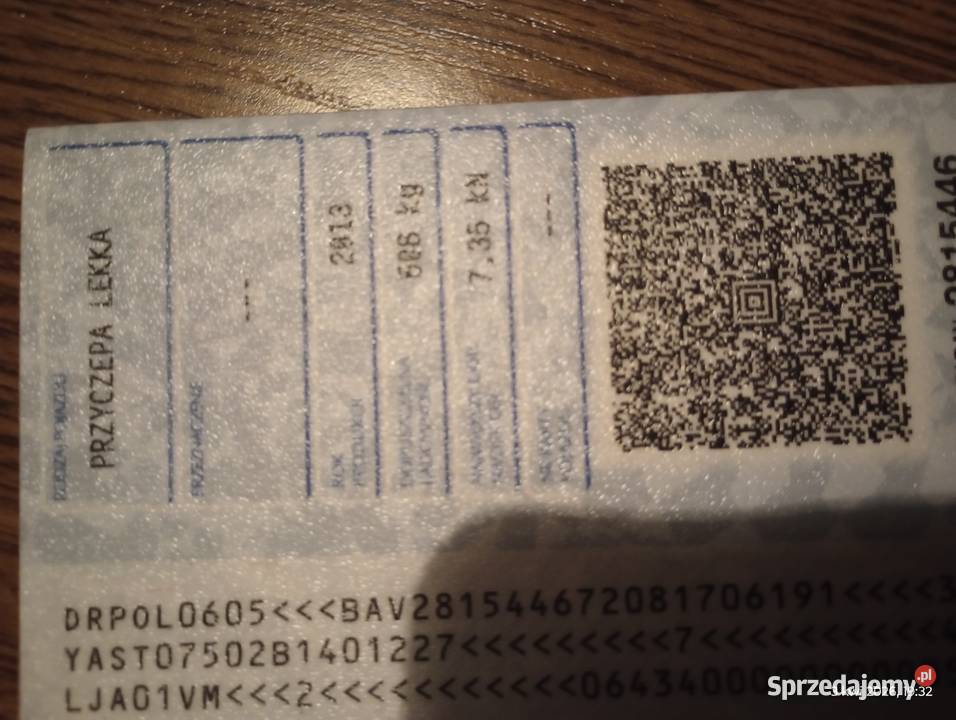 Przyczepka samochodowa Chrzanów