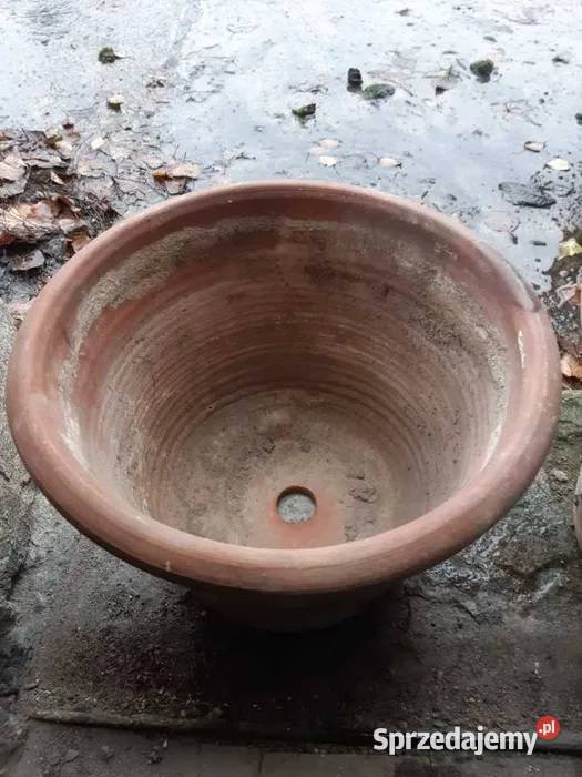 Doniczki gliniane vintage używane stare 5070 mazowieckie Warszawa