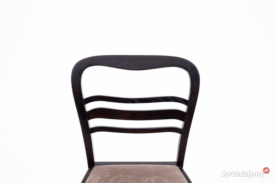 Rozkładany stół z 4 krzesłami w stylu Art Deco śląskie Chorzów