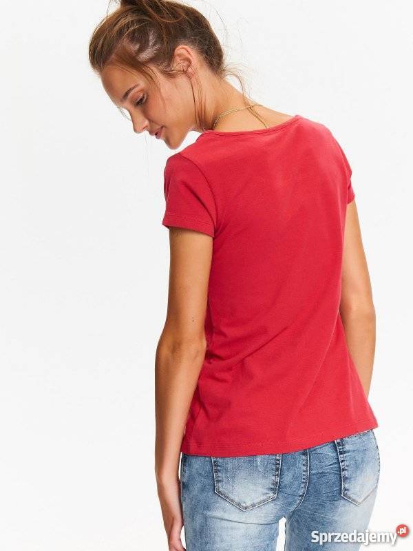Czerwony tshirt Top Secret Olkusz