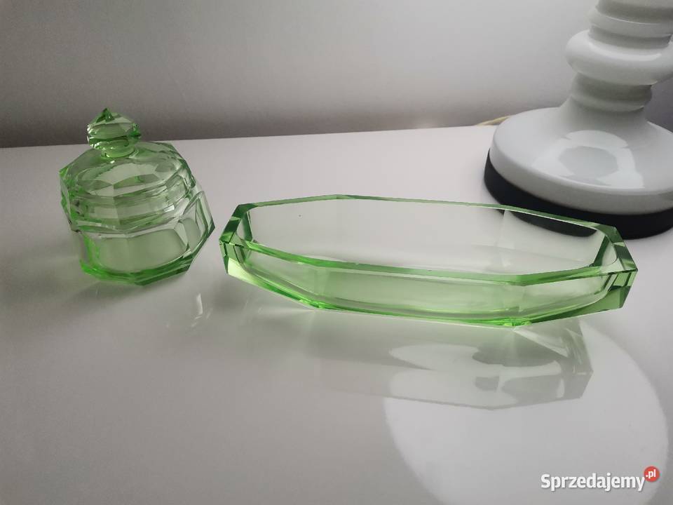 Stary zielony zestaw toaletowy Art Deco 1930 Katowice sprzedam