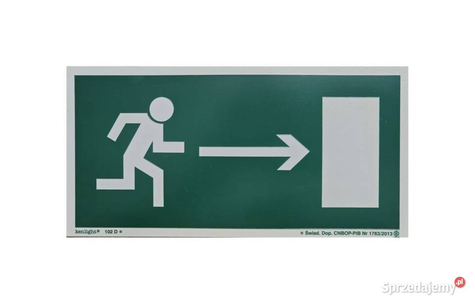 Znak ewakuacyjny Kierunek do wyjścia drogi małopolskie Krzeszowice