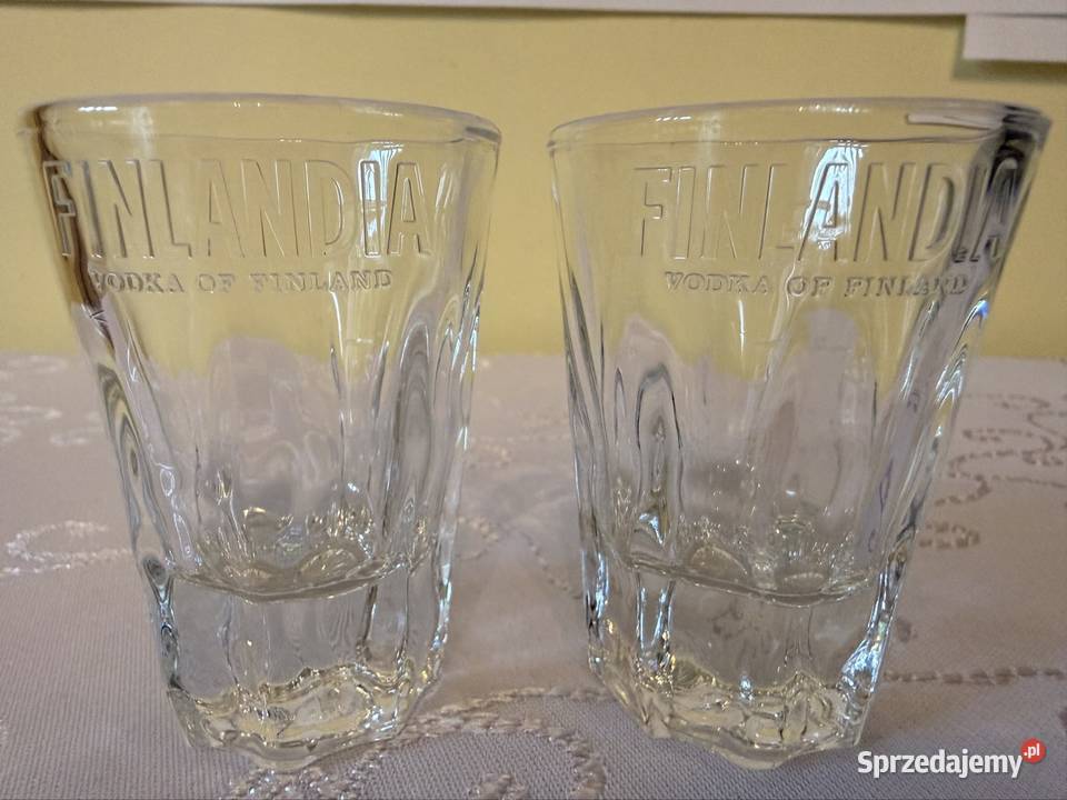 Kieliszki Finlandia Vodka tłoczone Grube Szkło z śląskie Czerwionka-Leszczyny