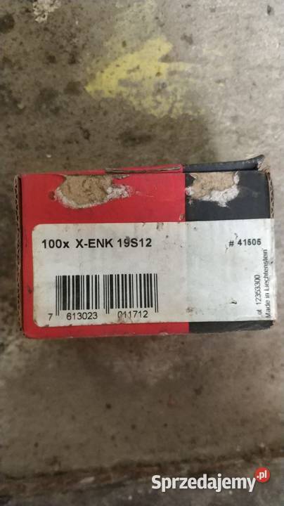 Gwozdzie do osadzaka HILTI 100x XENK 19S12 Tarnów sprzedam