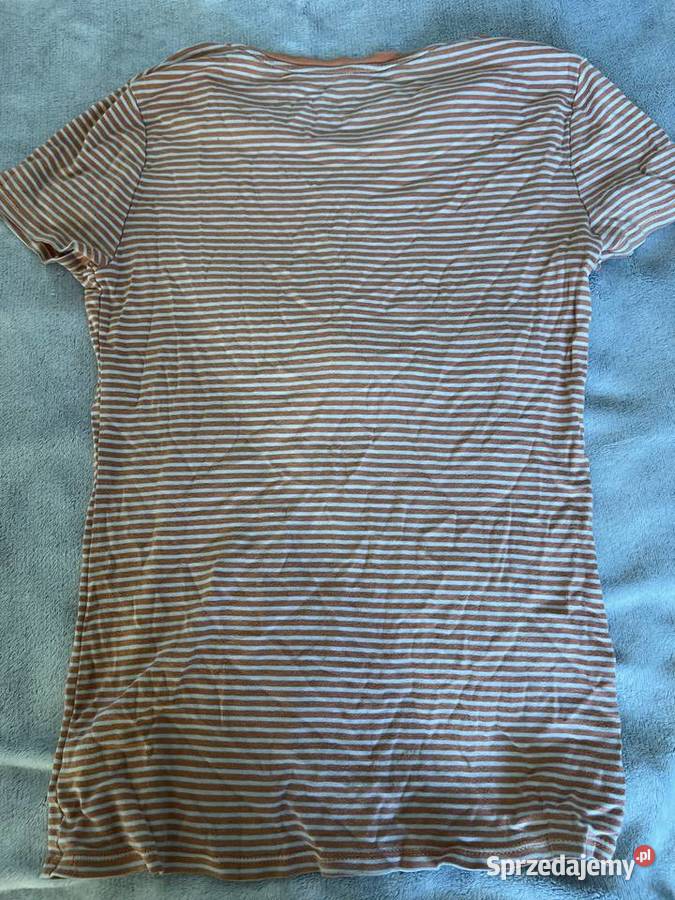 Tshirt koszulka bluzka z krótkim rękawem w paski Jasło