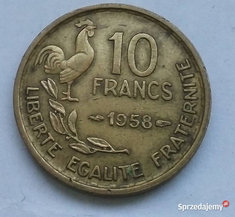 FRANCJA10 FRANCS1958 rKOGUT Numizmatyka Legionowo