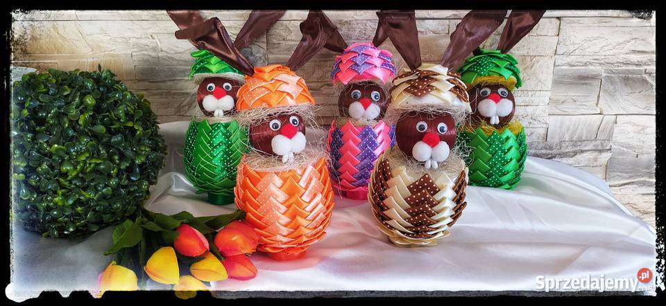 Króliczki wielkanocne ozdoby świąteczne