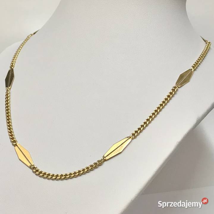 Złoty ŁAŃCUSZEK naszyjnik damski 18K PANCERKA 42 mazowieckie Warszawa