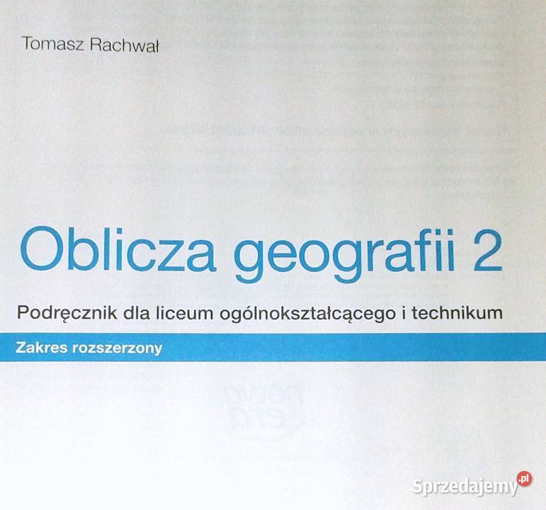 Oblicza geografii 2 Podręcznik Tomasz Rachwał Kultura i Rozrywka Chełm
