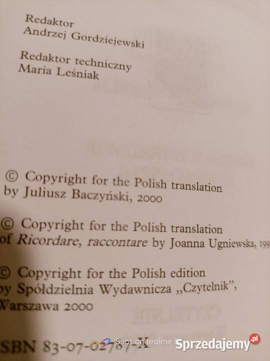 Szałamow Wiszera Nike Czytelnik książki Warszawa Rok wydania 2000