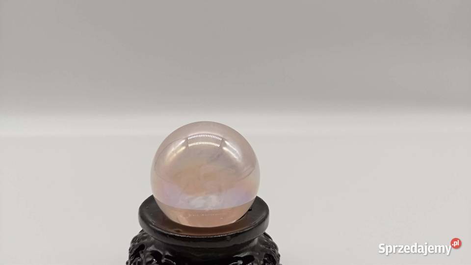 Kolekcjonerska mała kula Kwarc Aura różowa 26 mm Olsztyn