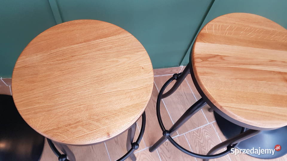 Hokery metalowe z drewnem dębowym stoły z Gdańsk