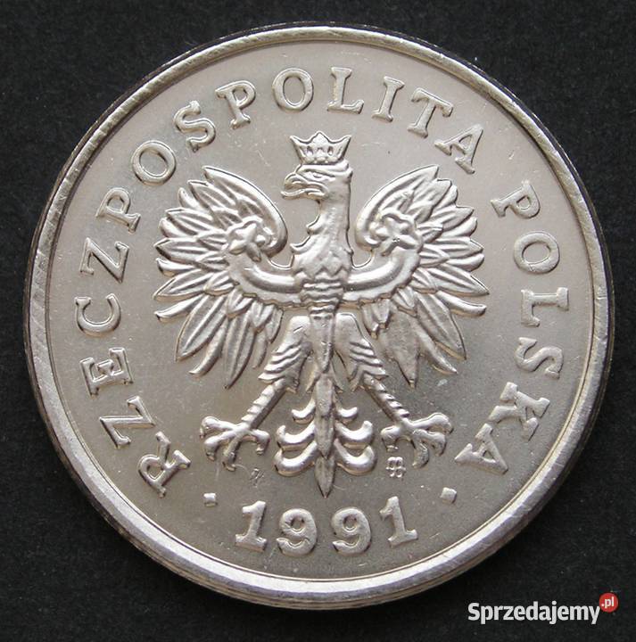 POLSKA 50 GROSZY 1991 STAN 12 Łódź