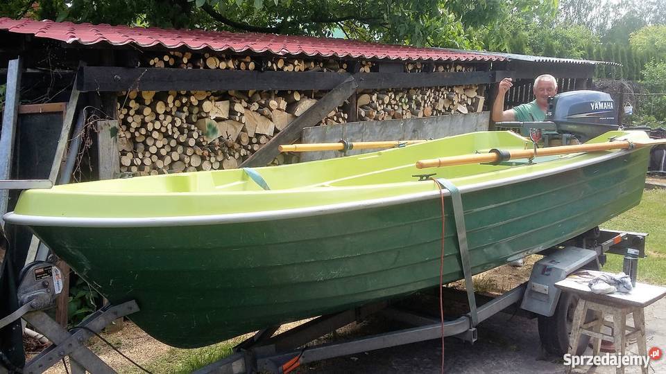 ŁÓDKA MICHAŁ Z SILNIKIEM YAMAHA 15 PRZYCZEPA