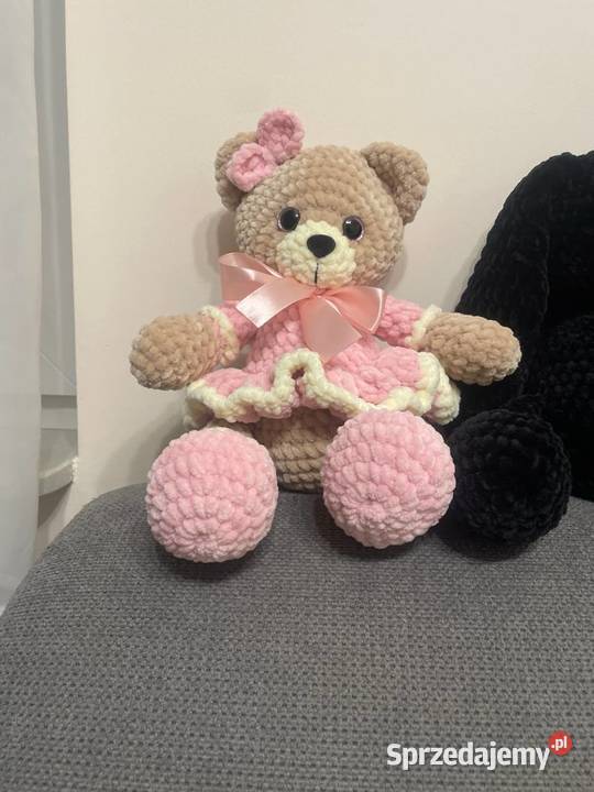 Miś pluszowy własnoręcznie wiązany Kraków sprzedam
