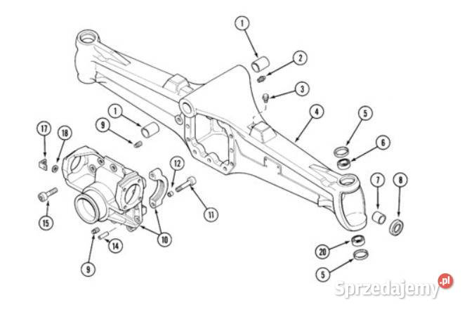 Most napędowy 81854C1 CASE MAXXUM 5120