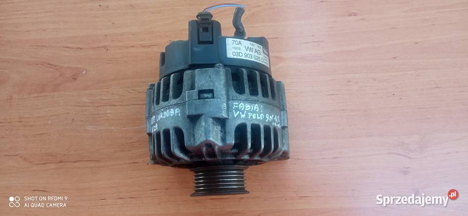 Alternator Seat Skoda Volkswagen firmy Valeo układ elektryczny silnika Oleszyce sprzedam