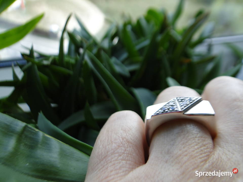 Solidny pierścieńsygnet srebro 925 mazowieckie Warszawa