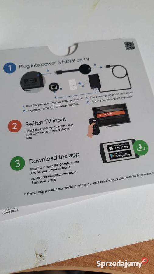 Google Chromecast Ultra 4K stream z telefonu na Warszawa