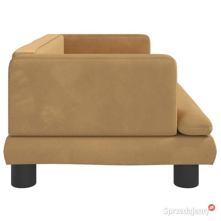 Sofa dzieci brązowa 80x45x30 aksamit WM3196310 Meble Warszawa