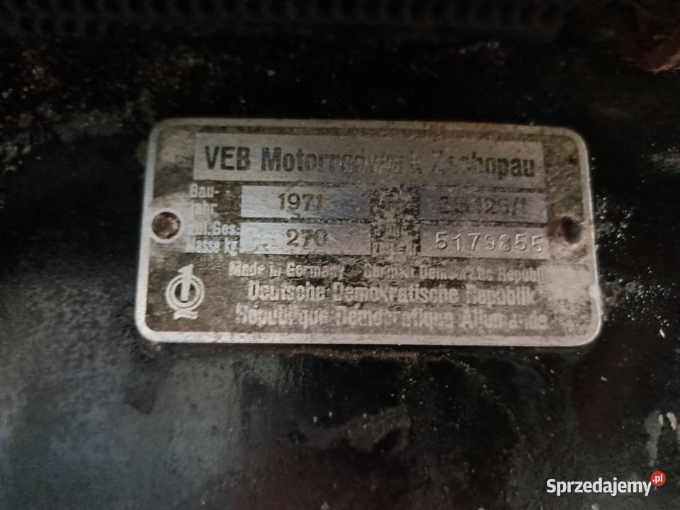 MZ ES1251 Trophy Zabytek nie jawa motorynka biały