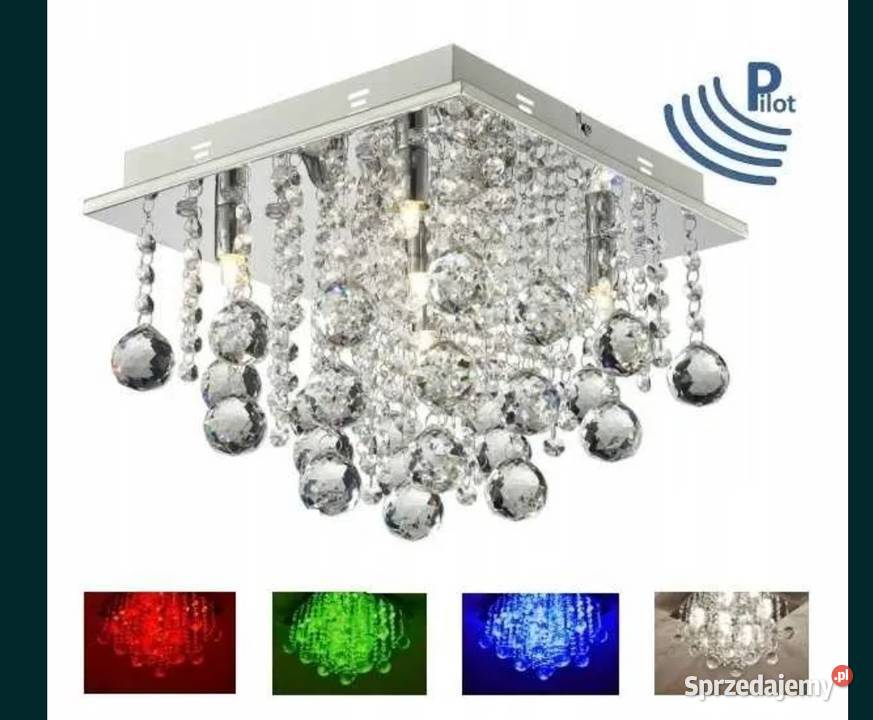 Lampa sufitowa plafon kryształowy żyrandol 33x33 Gniezno