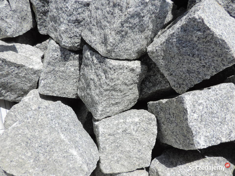 Kostka Granitowa szara 1517 granit szary kamień Oświęcim