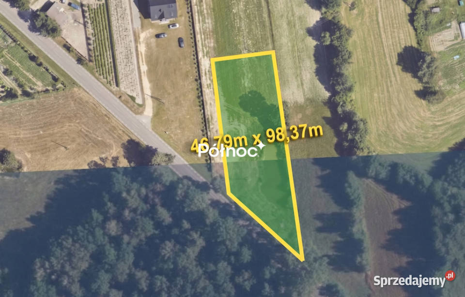 Działka ze stawem 2412 m Aleksandrów lubelskie