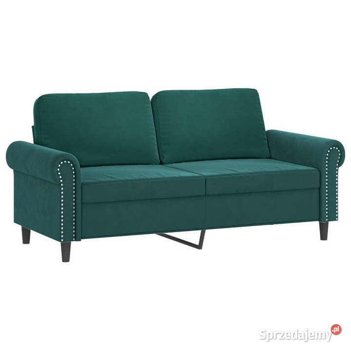 2osobowa sofa z poduszkami ciemnozielona 140 Warszawa