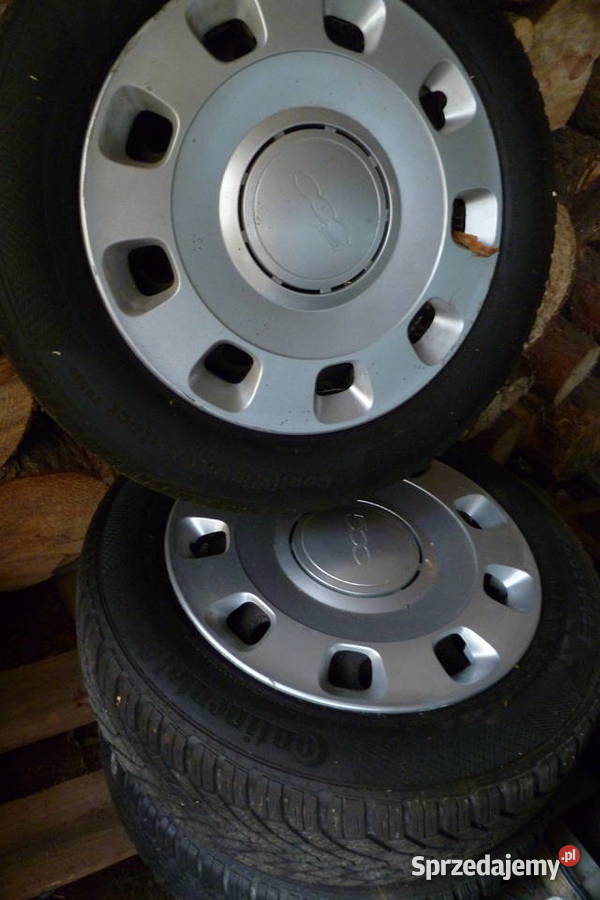 KOMPLETNE KOŁA DO FIATA 500 Z KOŁPAKAMI
