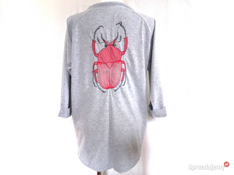 Bluzka szara Bluza damska r ML Megi ŻUK rękaw 34 szary/srebrny Bluzki i koszule Białystok sprzedam