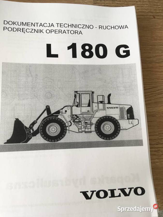 dtr INSTRUKCJA OBSŁUGI VOLVO L180G i inne Szczecin