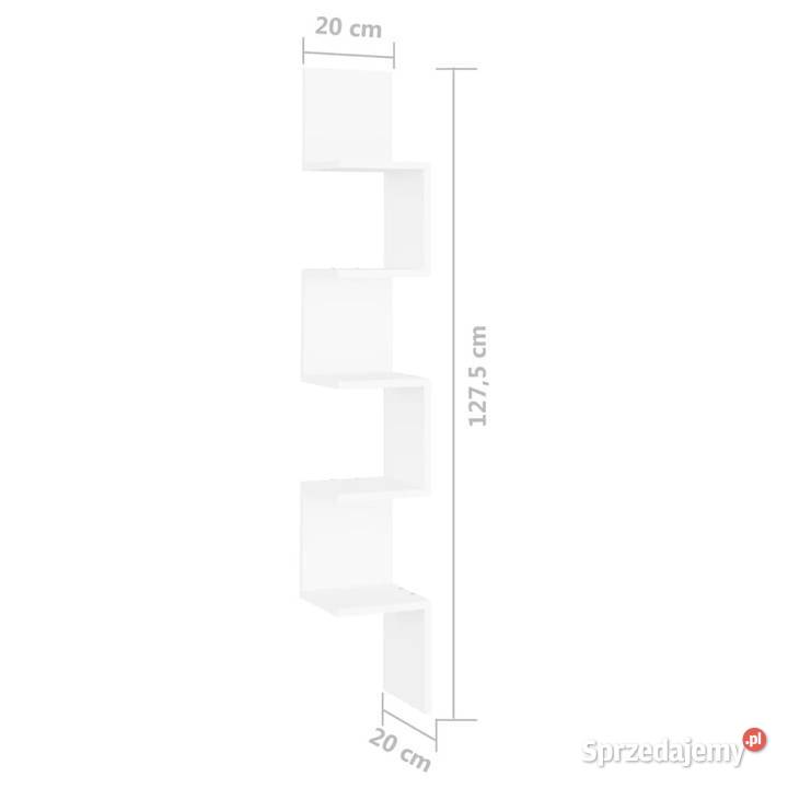 Narożna półka ścienna biała 20x20x1275 WM807277 mazowieckie Warszawa
