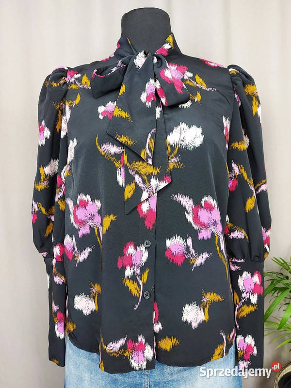 Nowa koszula długi rękaw w kwiaty na guziki łódzkie Złoczew sprzedam
