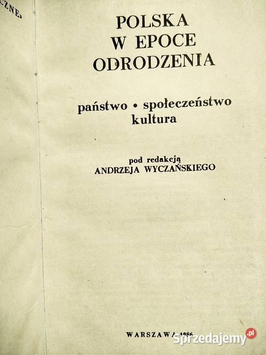 Polska w epoce odrodzenia polonistyka książki Warszawa sprzedam