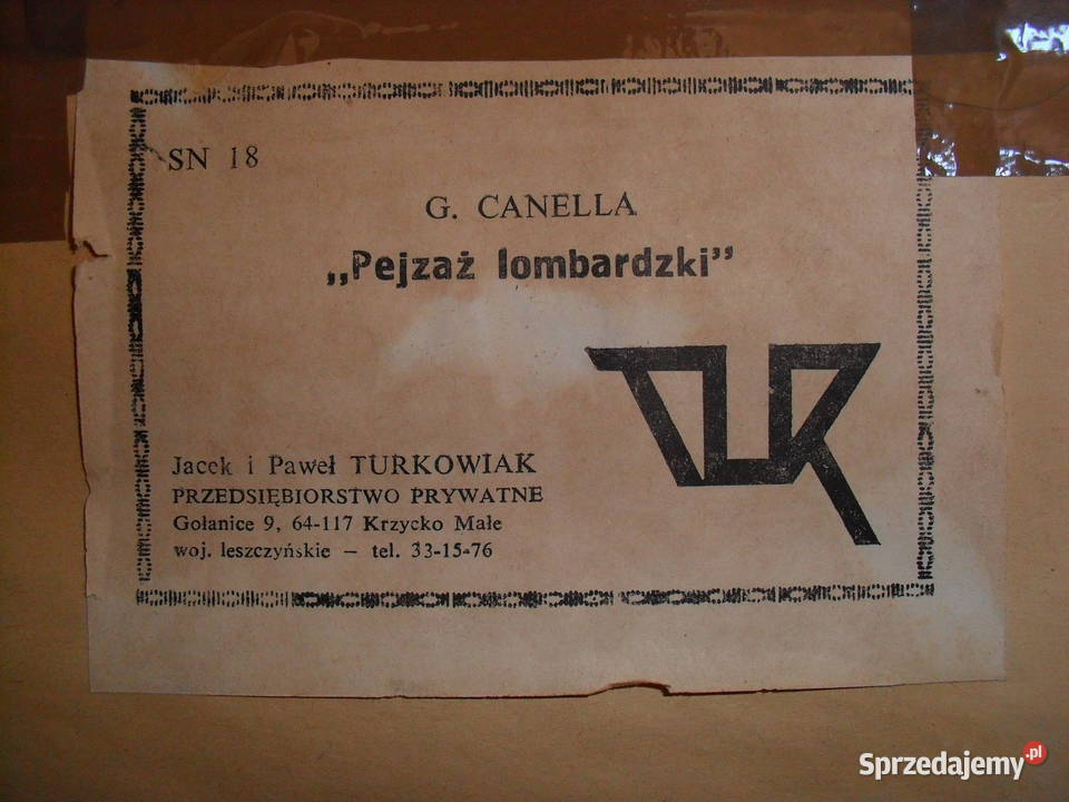 Obraz PEJZAŻ LOMBARDZKI Wyposażenie wnętrz Bielawa sprzedam